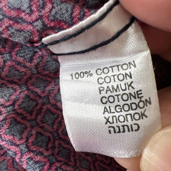 A21 Button Down Shirt Men Large Grey Pink Long Sleeve Graphic Cotton Casual - Picture 4 of 13